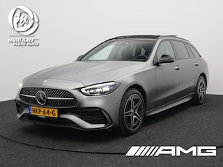 Mercedes-Benz C-klasse Estate 300 e AMG Line Plug in Hybrid PHEV | Panodak | Trekhaak af Fabriek | Adaptive Cruise | Elektrische Stoelen met  Memory | Carplay | Sfeerverlichting | MBUX | Navigatie | 360 Camera | DAB | Virtual |