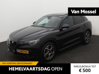 Alfa Romeo Stelvio 2.0 T GME AWD 280pk Sprint | Leer | Elektrische Stoelen | Stoel + Stuur verwarming | Parkeersensoren voor + achter | Camera |