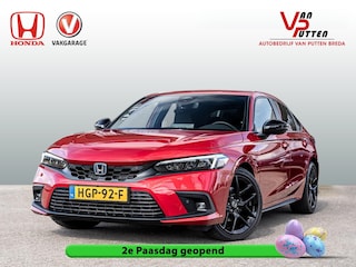 Honda Civic 2.0 Full Hybrid Sport | NL auto | Premium Crystal Red Metallic | All In prijs | Navi | PDC voor en achter | Stoelverwarming