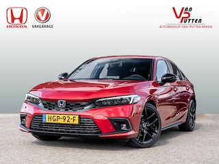 Honda Civic 2.0 Full Hybrid Sport | NL auto | Premium Crystal Red Metallic | All In prijs | Navi | PDC voor en achter | Stoelverwarming