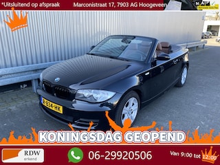 BMW 1-serie Cabrio 118i Leer, Clima, Stoelvw, CC, Carplay, Windscherm, LM, nw. APK – Inruil Mogelijk –