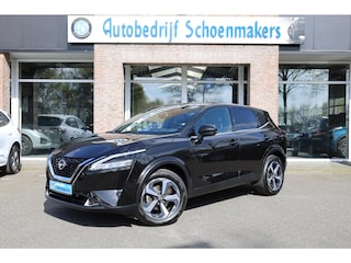 Nissan Qashqai 1.3 MHEV Xtronic Tekna HUD PRO-PILOT HALFLEER ACC 360-CAMERA RUIT/STUUR/STOELVERWARMING DAB CARPLAY ELEK.ACHTERKLEP 18"LMV ZWARTE-HEMEL