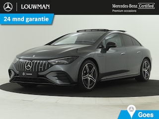 Mercedes-Benz EQE AMG 43 4MATIC 91 kWh | 476 PK | AMG Nightpakket | Premium Plus Pack | MBUX HYPERSCREEN | Verwarmd stuurwiel en voorruit | Burmester® soundsystem | Sierdelen AMG Carbon | Rijassistentiepakket plus | 360° camera | Nappaleder |