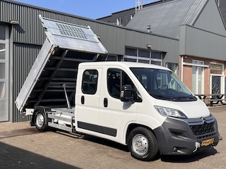 Citroën Jumper 35 2.0 HDi L3 DC Airco Cruise controle Kipper Kieper Trekhaak 2500 kg trekgewicht 7-Persoons Telefoonverbinding 1e eigenaar open laadbak Pick-up P-up Euro 6 Bpm vrij!!