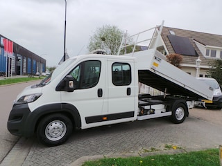 Peugeot Boxer 2.0 164pk EUR6 3000kg trekken BlueHDI L3 DC Kipper Airco,Cruise,Navi,7 persoons,Trekhaak