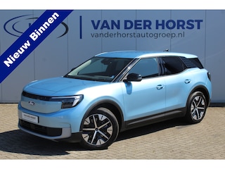 Ford Explorer Extended Range RWD 77kWh/286pk. Range 602km WLTP. V.v. warmtepomp ! Van €. 47650,- voor €. 39895,-. Fabr. garantie t/m 06-10-2028 ! Volautm. airco, elektr. achterklep, navigatie, stoel- en stuurwielverw., adaptieve cruise cntrl, lane- en side assist, 360gr. camera, LM wielen, etc