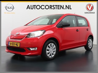 Skoda Citigo EV 36kWh Ambition Climate Control Bluetooth Verkeersborddetectie Led Esp Smartphone integratie Rijstrooksensor Verkeersbord detectie Grote Accu! Garantie op de accu tot 19-03-2028/160.000km. 1.235kg licht!