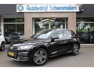 Audi Q5 50 TFSI e quattro S-Edition 299PK! PANO LEER/NAPPA+MEMORY COCKPITVIEW  Luchtvering TREKHAAK-ELEK 360-CAMERA 20"LMV ACHTERKLEP-ELEK 2xPDC STOELVERW. ZWARTE-HEMEL ENZ!
