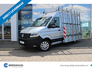Volkswagen Crafter | Exclusive | L3 | 141 PK | Automaat | Glasrasteel van den Born | Trekhaak | Betonplex Laadvloer | Achteruitrijcamera | PDC | Bijrijdersbank