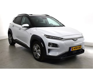 Hyundai Kona EV Premium 64 kWh LEDER-SCHUIFDAK-1e EIG Headup,Carplay,premium audio draadloze telefoonlader, ESP, privacy glas, HUD, hil hold, keyless entr ,stoel vent, stuur verwarmd