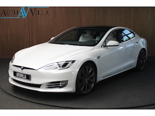 Tesla Model S 100D Performance Autopilot ACC Panodak Leer 360 Elektr. achterklep LM velgen PDC Lane Stuurverwarming Stoelverwarming voor en achter Alcantara hemel