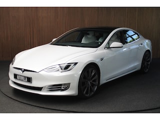 Tesla Model S 100D Performance Autopilot ACC Panodak Leer 360 Elektr. achterklep LM velgen PDC Lane Stuurverwarming Stoelverwarming voor en achter Alcantara hemel