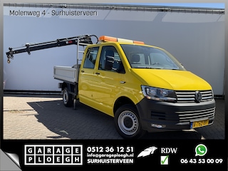 Volkswagen Transporter 2.0 TDI HIAB kraan Kastinrichting Trekhaak Laadkraan Airco Cruise Comfortline DC L2H1 Lang