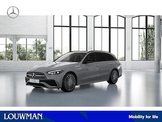 Mercedes-Benz C-klasse Estate 300 e Business Solution AMG | Trekhaak | Nightpakket | AMG Line Premium Plus | Parkeerpakket met 360°-camera | Antidiefstalpakket GUARD 360° Plus | KEYLESS GO-comfortpakket | EASY PACK achterklep |