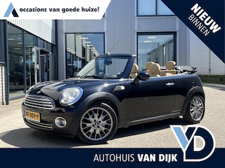 Mini Cooper Cabrio 1.6 | Leder/Clima/Cruise/17"/Windscherm/PDC/Apple CarPlay-Android Auto