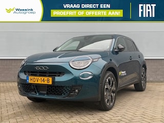 Fiat 600 1.2 Hybrid Turbo Charged 100pk Aut La Prima | Dodehoek-Detectie | Adaptive Cruise | 360 Graden Camera