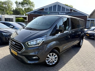 Ford Transit Custom 2.0 TDCI 130pk L2 Dubbel Cabine Limited 53069km, Camera, Trekhaak