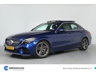 Mercedes-Benz C-klasse 180 Business Solution | AMG-pakket | LED | Open Dak | Sportstoelen | Clima | Camera | Navi | Android Auto/ Apple Carplay | Keyless | Stoelverwarming | Parkeersensoren V+A | Leder/Alcantara