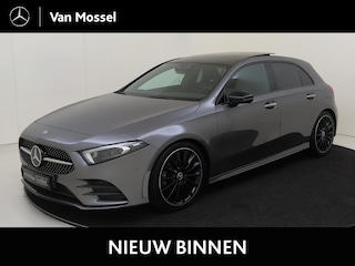 Mercedes-Benz A-klasse 200 AMG-Line / Stoelverwarming / Achteruitrijcamera / Panaroma-schuifdak / 19inch-Multispaaks / Night-Pakket / Memory-Stoelen /