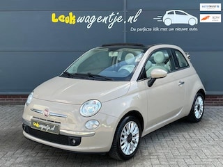 Fiat 500 1.2 Lounge Cabrio *cappuccino *distr. riem nieuw