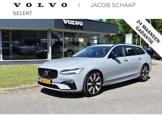 Volvo V90 T6 350 PK Plug-in hybrid AWD Ultra Dark Trekhaak | HUD | H&K | 360 Camera | Pano Dak | Leer