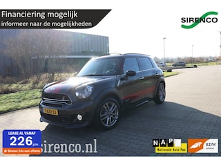 Mini Countryman 1.6 Cooper S ALL4 Chili JCW john cooper works leder panodak stoelverwarming climate&cruise control navigatie bluetooth uitstraling!