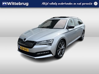 Skoda Superb Combi 1.4 TSI iV Sportline Business / AUTOMAAT/ TREKHAAK/ PANO/ STANDKACHEL/ CAMERA/ MEMORY SEATS LV&RV/ DCC/ DODE HOEK/ MATRIX/ STOEL-STUURVERWARM./ KEYLESS/ VIRTUAL COCKPIT/ ADAPT. CRUISE/ APP-CONNECT/ 19" LMV