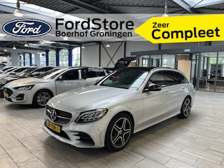 Mercedes-Benz C-klasse Estate 180 Business Solution AMG | Trekhaak | Pano | 360° Camera | El. a. klep | 18" | Comf. stoelen | LED | Stoelverw. | 100% dealer onderh.