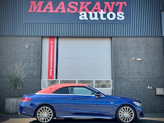 Mercedes-Benz Cabriolet 43 / 4-MATIC / Brilliant blue / Red softtop / Airscarf / Leder / Burmester / UNIQUE EXAMPLE!