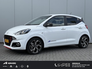 Hyundai i10 1.0 T-GDI N Line 5-zits / 90 PK / Navigatie / Achteruitrijcamera / Climate & Cruise Control / Zwart Dakhemel / Stoel- & Stuurverwarming / Elek. Ramen Voor + Achter /
