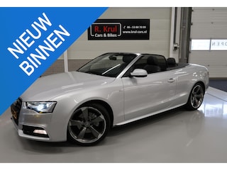 Audi A5 Cabriolet 1.8 TFSI Pro Line S 2x S Line Zwart Leer NL-auto NAP 19 inch Rotor velgen Stoelverwarming Cruise control Boekjes aanwezig Nette staat Windscherm Leder S-Line