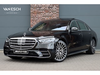 Mercedes-Benz S-klasse 450d 4MATIC Lang AMG Line Aut9 | Airmatic | Chauffeurspakket | Achterasbesturing | Augmented HUD | Distronic+ | Burmester | Exclusief Nappa Leder | 3D-Display | Vlakkenverwarming | Zonweringspakket |