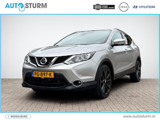 Nissan Qashqai 1.2 Tekna Automaat + Lage KM-Stand! | Panoramadak | Navigatie | 360° Camera | Stoelverwarming | Leder | LED Koplampen | Rijklaarprijs!