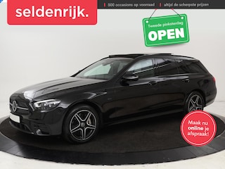 Mercedes-Benz E-klasse 300de 4Matic AMG Night | Panoramadak | Trekhaak | Stoelverwarming | 360 camera | Adaptive cruise | Leder/Alcantara | Burmeseter | Matrix LED | Navigatie