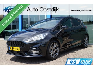 Ford Fiesta 1.0 EcoBoost ST-Line 100PK Parkeersensoren Carplay Cruise Climate Navi 17" Inch Velgen *Sportief*