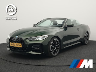 BMW 4-serie Cabrio 420i M Sport Dealer O.H Sanremo Green | Lederen Sportstoelen Memory | Harman Kardon | Nekverwarming | 19"L.M | Apple Carplay | Trekhaak Afn. | Sfeerverlichting |