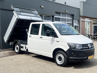 Volkswagen Transporter 2.0 TDI L2H1 DC Euro 6 Pick up Kipper Open laadbak Airco Trekhaak 2200kg trekgewicht 1e eigenaar Dealer onderhouden Telefoonverbinding Kieper P-up Doka Pritsche Ahk 2200kg