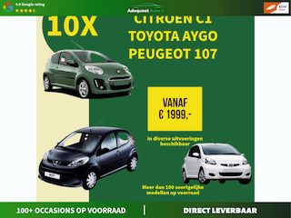 Toyota Aygo 1.0-12V 10x Toyota aygo|Citroen C1|Peugeot 107