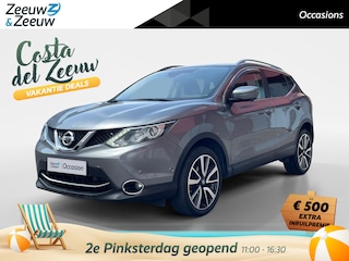 Nissan Qashqai 1.2 Tekna |Navigatie| Panoramisch dak| Lederen bekleding| Stoel en voorruitverwarming| 360 graden camera| Dode hoek sensor| PDC V+A| Cruise control|