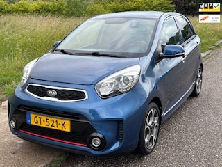Kia Picanto 1.2 CVVT SportsLine 5-Drs ECC Leder/Stof Audio/CD LMV 15" LED Keyless Cruisecontrol PDC Trekhaak Dealeronderh. Nw Apk!