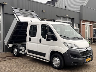Citroën Jumper 35 2.0 BlueHDi DC Euro 6 Kipper Kieper Trekhaak 2500 kg trekgewicht 7-Persoons Telefoonverbinding 1e eigenaar open laadbak Pick-up P-up