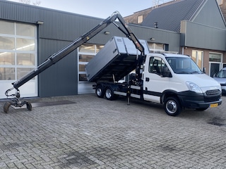 Iveco Daily 50 C 14G 375 CNG Kipper Laadkraan Knijper Rotator 1610kg laadvermogen Be combi Liftas Clickstar Trekker oplegger Ex gemeente 1e eigenaar