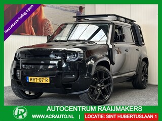 Land Rover Defender 110 2.0 P300 110 HSE 23 INCH NAVIGATIE PANORAMA SCHUIF/KANTELDAK CRUISE CONTROL CLIMATE CONTROL KEYLESS GO RIJSTROOKSENSOREN APPLE CARPLAY/ANDROID 360 CAMERA ZEER MOOI !! Brgl