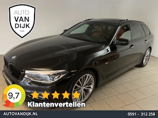 BMW 5-serie Touring 520d High Executive AUTOMAAT PANO AIRCO NAVI CRUISE BLUETOOTH HEAD UP DISPLAY LEER TREKHAAK VELGEN NIEUWSTAAT