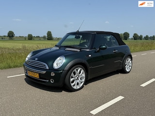 Mini Cooper Cabrio 1.6 in mooie staat, British Racing Green, met nieuwe APK en onderhoudsbeurt
