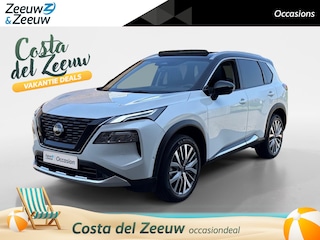 Nissan X-Trail 1.5 e-4orce Tekna 4WD 7-zitter | Rondom Camera | Stoel en stuurverwarming | Panoramaschuifdak | Elektrisch bedienbare voorstoelen | Dodehoek detectie | Lederen bekleding | Navigatie |