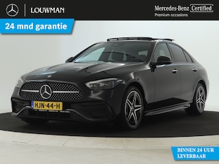 Mercedes-Benz C-klasse 300 e AMG Plug-In Hybride | Panoramadak | Lichtmetalen velgen | Parking support met camera achter | Navigatie | Inclusief 24 maanden MB Certified garantie voor Europa.