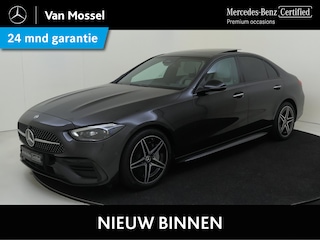 Mercedes-Benz C-klasse 180 AMG Line Panorama Dak / Memory / Burmester / Head-Up / Nightpakket / Sfeerverlichting / Elektr. Kofferbak /