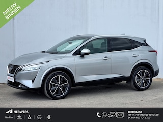 Nissan Qashqai 1.3 MHEV Xtronic Tekna Plus Automaat / 1800KG Trekgewicht / Panoramadak / Rondomzicht Camera / Cruise Control Adaptief / Lederen Bekleding / Elektr. Achterklep