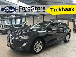 Ford Focus Wagon EcoBoost 125pk Titanium | Trekhaak | Keyless | 100% dealer onderhouden | Cruise | Clima |